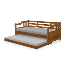 Sofá Cama Com Auxiliar Imbuia – Atraente Móveis
