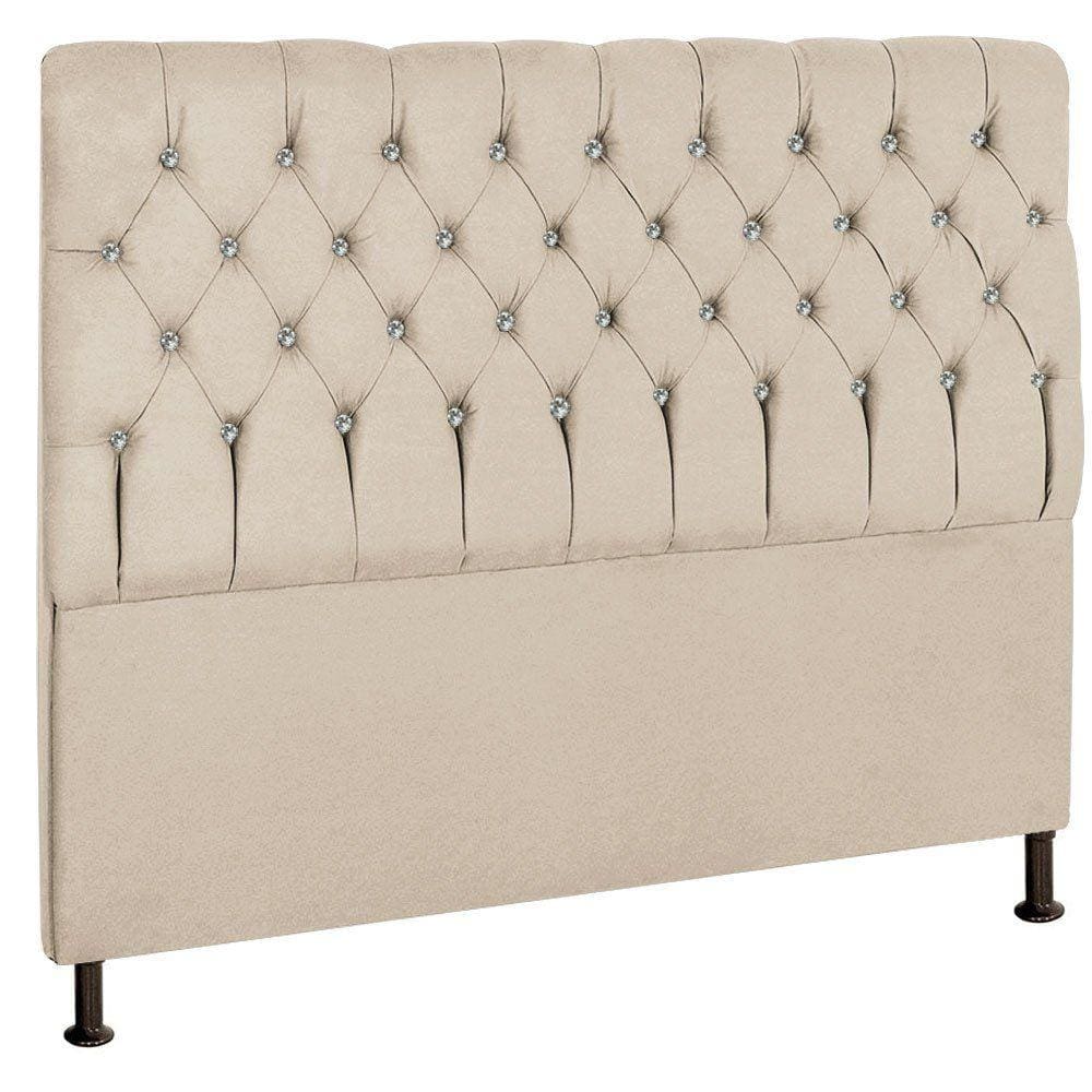 Cabeceira Estofada Bia 1.60 Suede Bege