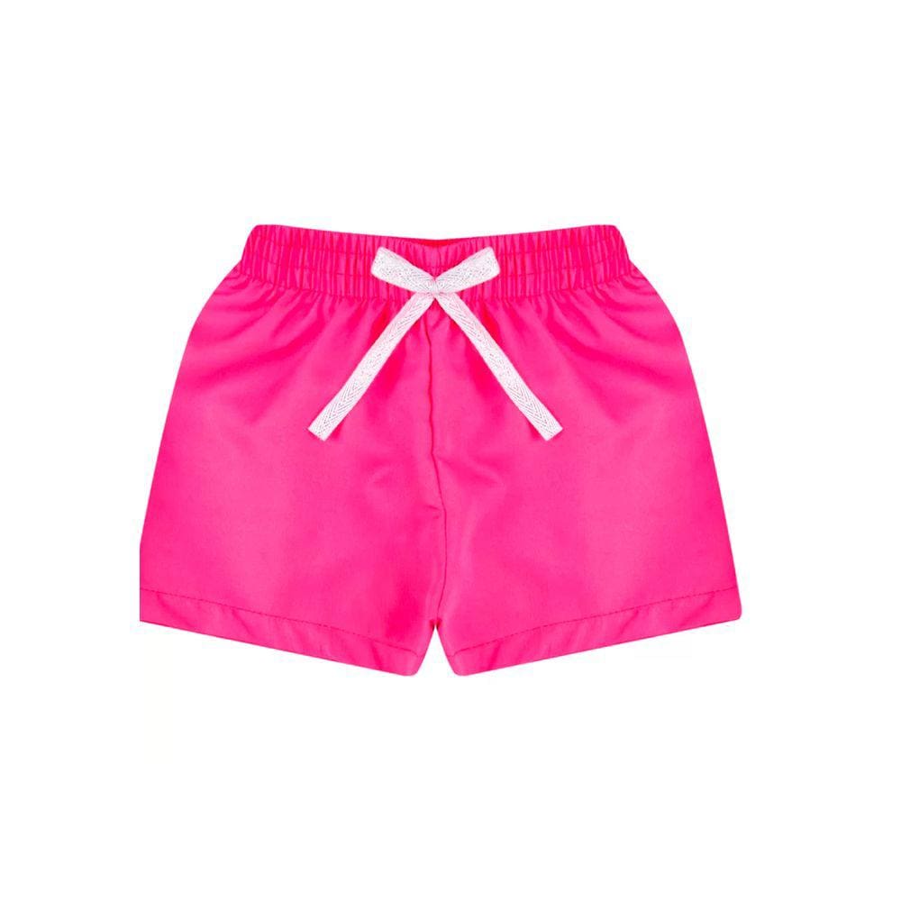Shorts Infantil Menina Neon Para Praia Piscina- Estampa Revela na Água