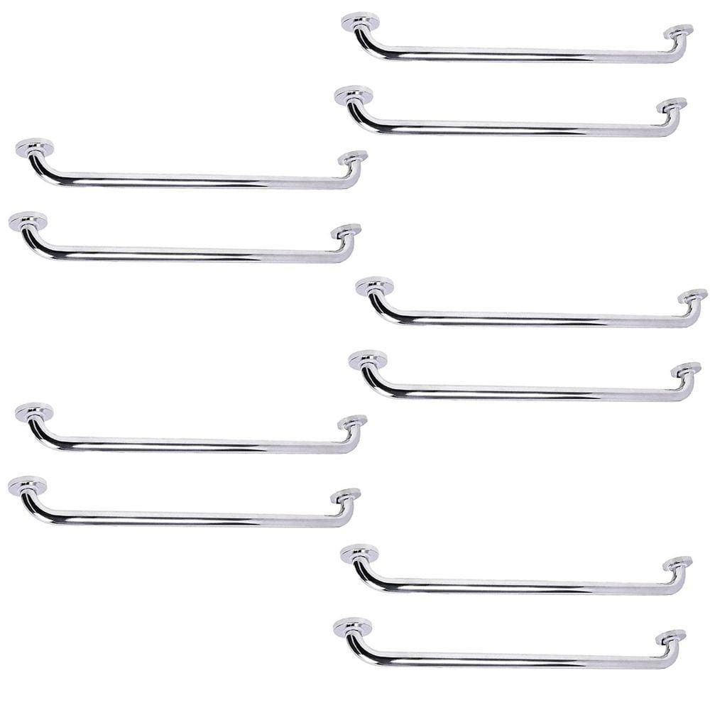 Alça Apoio Barra Suporte Anti Queda 70Cm Kit 10 Uni Banheiro Idoso Gestante Criança Varanda Box Corredor Escada