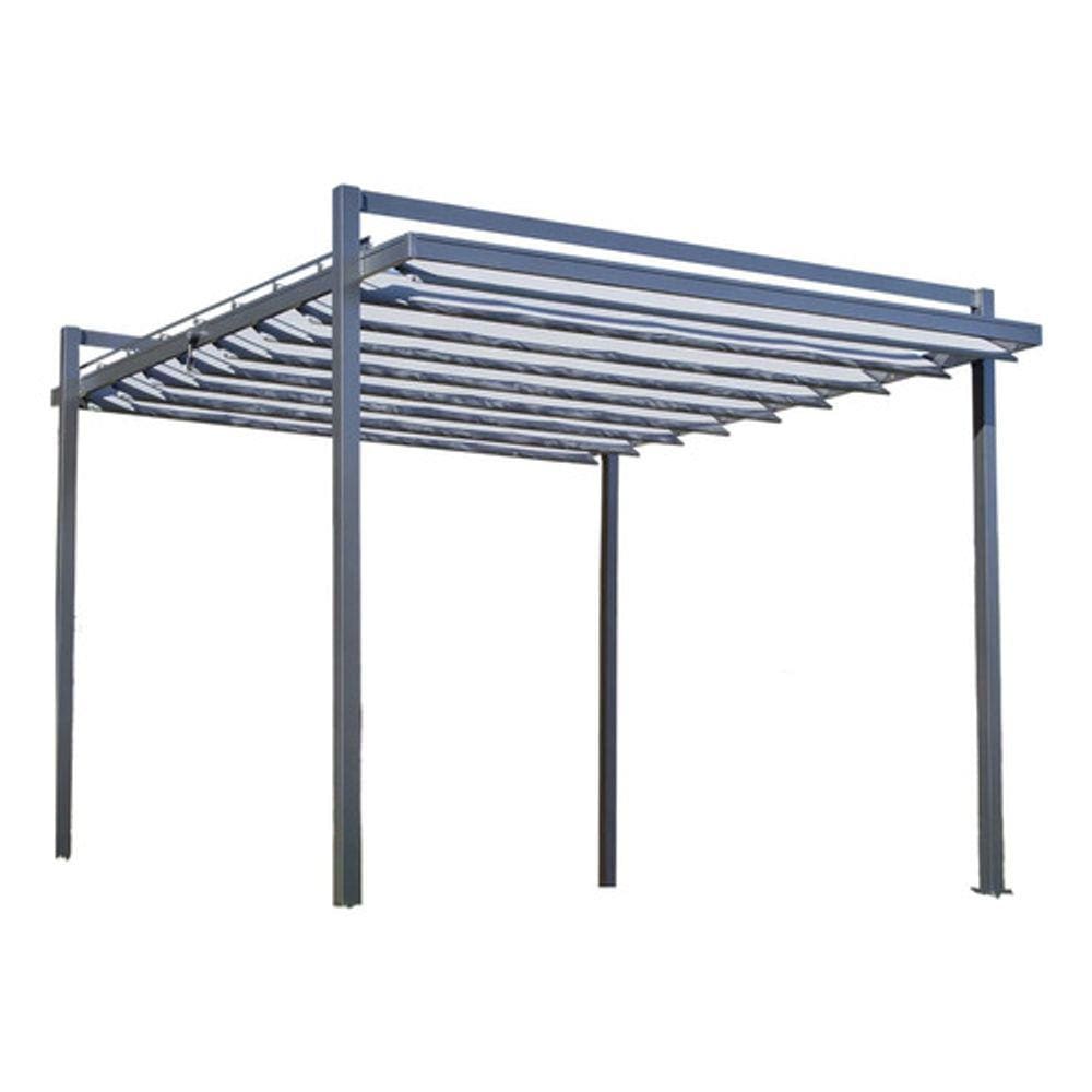 Pergolado Retrátil Alumínio E Poliester Tenda 3,5x3m - Libia