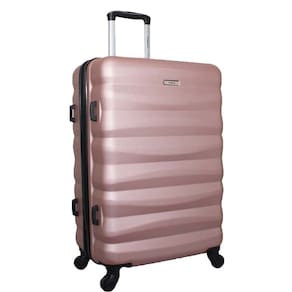 Mala de Viagem Média Abs Yins 21089 Cadeado Embutido Rodas Giro 360º Rosê