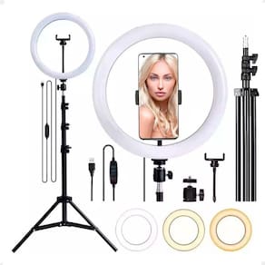 Iluminador Ring Light Lorben Aro De Led 26cm com tripé Selfie Blogueiro Maquiagem