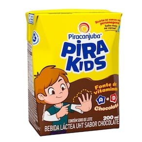 Caixa Com 27 Bebida Láctea Uht Chocolate Pirakids De 200ml