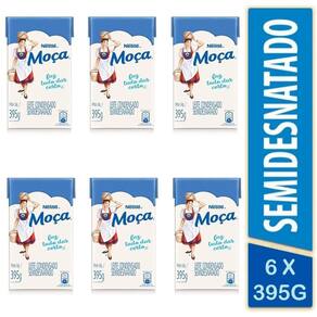 6 Leite Condensado Semidesnatado Nestlé Moça Caixa 395g