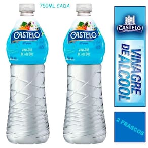 2 Vinagre De Alcool Castelo Branco Frasco 750Ml
