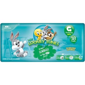Fralda Baby Looney Tunes Mega G Com 34 Unid