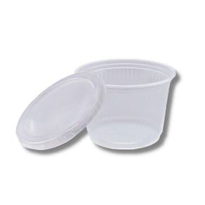 Kit Pote Descartavel 250 Ml.  C/ (20X50 Un.) + Tampa Pt-100 Tr Pote Descartavel 100 Ml.  C/ (20X100 Un.) (Total Plast)