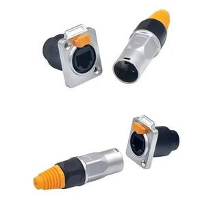 Conector RJ45 à Prova d`Água IP65 8 Pinos Macho/Fêmea