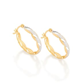 Brinco Rommanel Folheado Ouro 18k Argola Rhodium 2,6cm