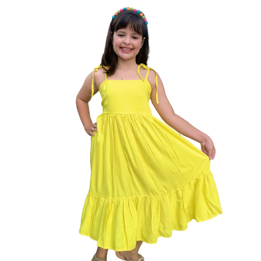 Vestido Infantil Mid Tulipa
