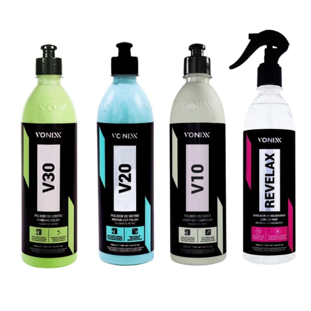 Kit Polimento V10 V20 V30 Corte Lustro Refino Revelax Vonixx