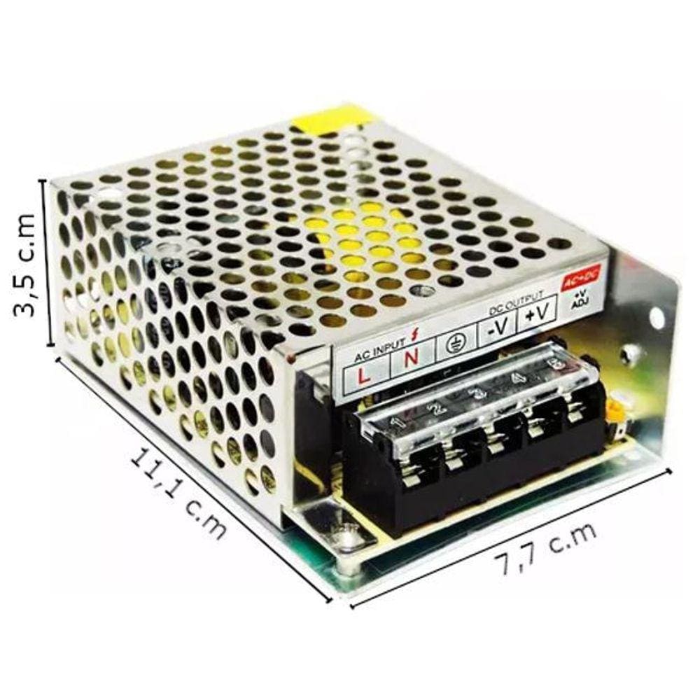 Fonte Chaveada 12V 3A 36W Bivolt - Modelo 36-12