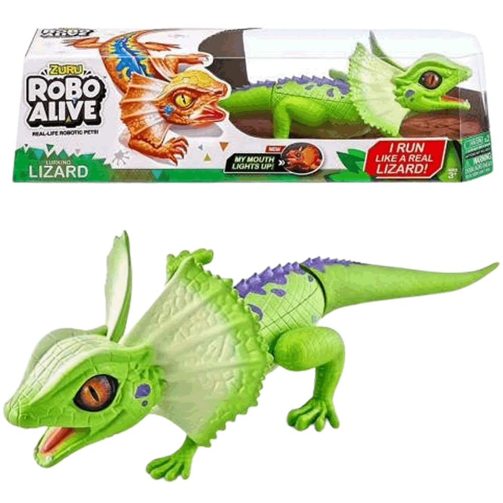 Brinquedo Interativo Robô Alive Lagarto Verde