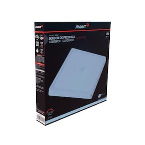 Plafon Painel Avant LED Quadrado Sobrepor | Sensor de Presença, 24W, 22cm, 1440 Lúmens