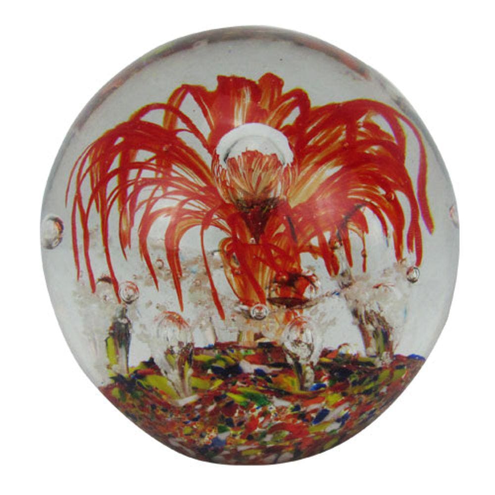 Bola Decorativa Vermelha em Murano - 12cm - 35773