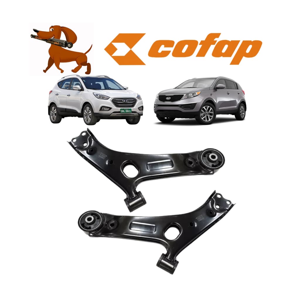 Par Bandeja Suspensão Cofap Dianteira Direita+Esquerda Kia Sportage 2011 A 2017