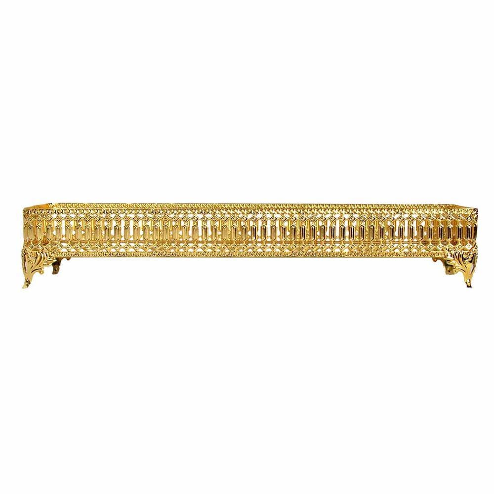 Bandeja Retangular Dourado -7x40x14cm - 28898