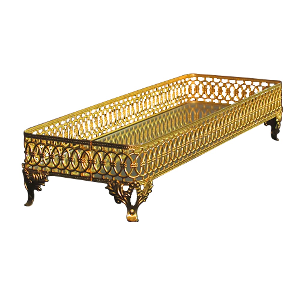 Bandeja Retangular Dourado -7x40x14cm - 28888