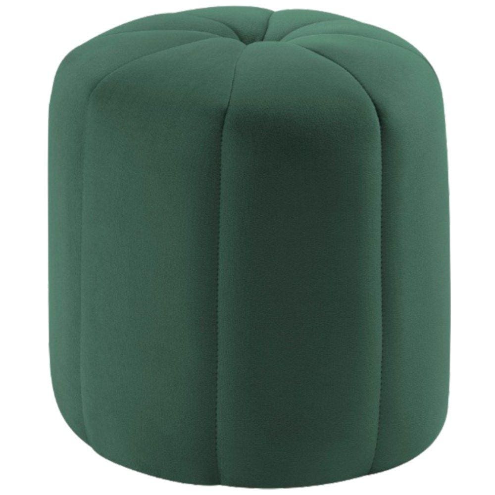 Puff Puf Para Sala P09 Veludo Verde Dmobiliario