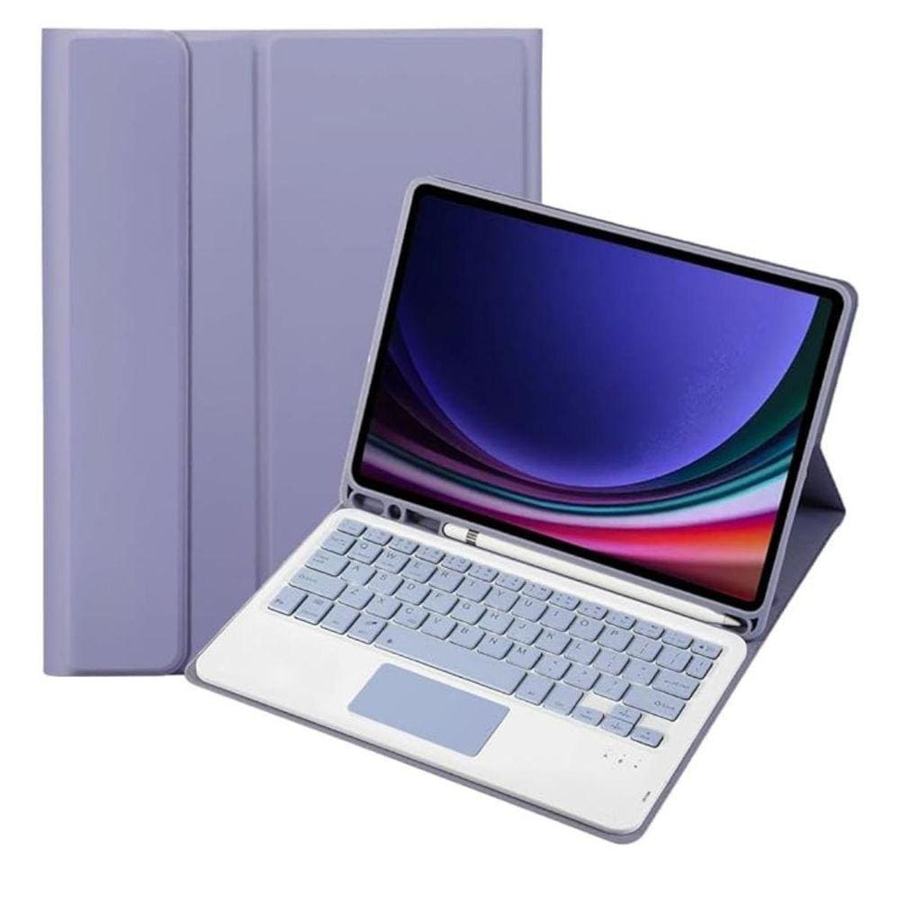 Capa Teclado Trackpad Tablet Samsung S9 Lilás