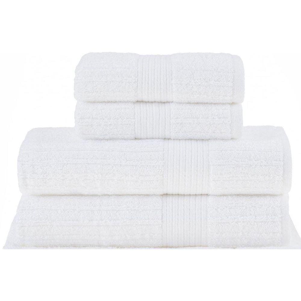 Toalha Banho/Rosto 4 Pçs Fio Penteado Buddemeyer Branco