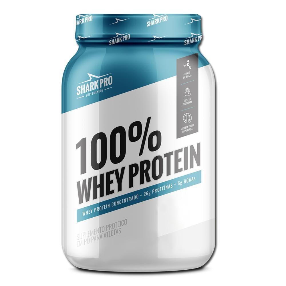 Suplemento 100% Whey 900G - Shark Pro - Pote - Cookies