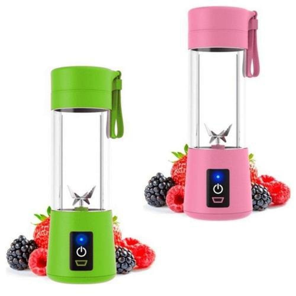 Kit 2 Mini Liquidificador Portátil Juicer Cup 6 Lâminas Usb