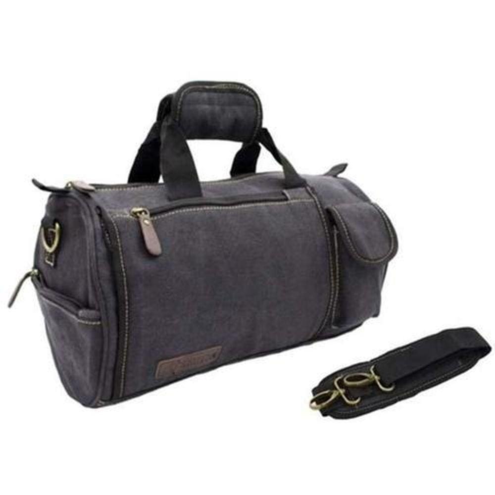 Bolsa Pequena Mala Viagem Mão Lona Preta R033