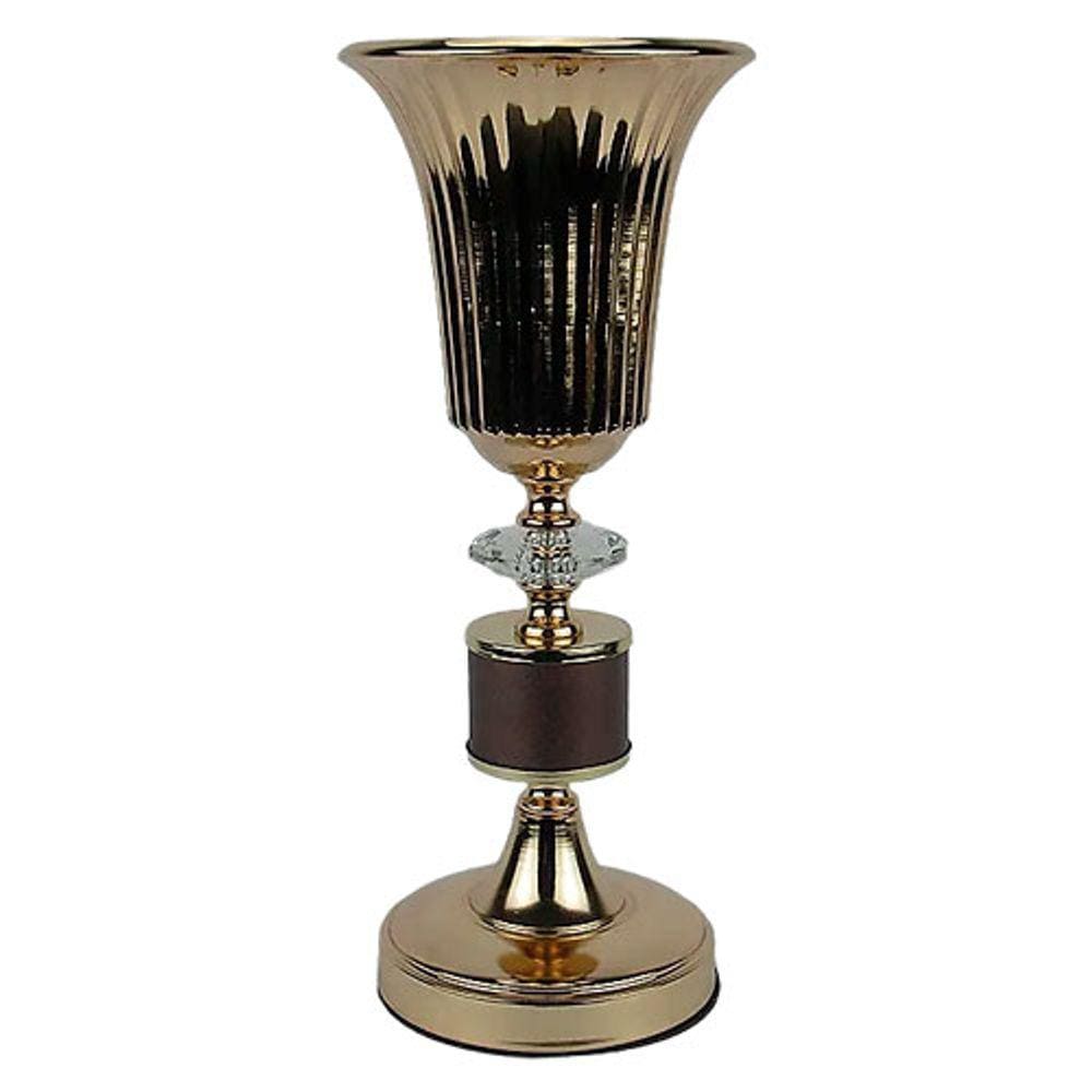 Castiçal em Metal Dourado - 14x35cm - 28249