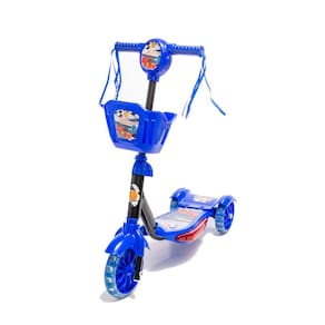 Patinete Infantil 4 5 6 Anos Azul De Carrinho Com Luz E Som