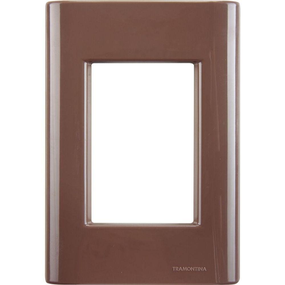 Placa Tramontina 3 Postos 4X2 Giz Cafe