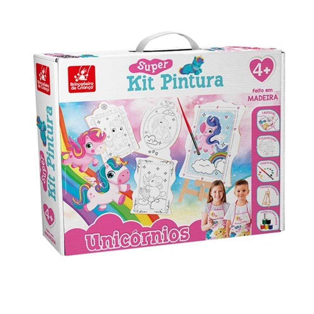 Super Kit de Pintura Unicórnios - Brincadeira de Criança