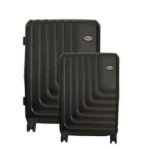 Conjunto de Malas de Viagem Expansível em Abs Ika Flex, Cadeado Tsa Rodas Duplas 2pcs P/m Grafite