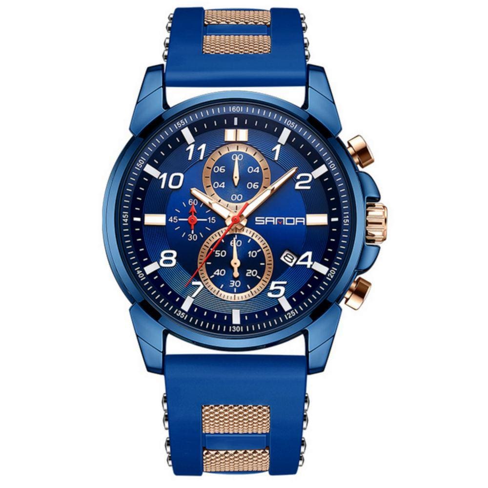 relógios de Pulso Masculino Impermeável Pulseira Silicone Design Classico