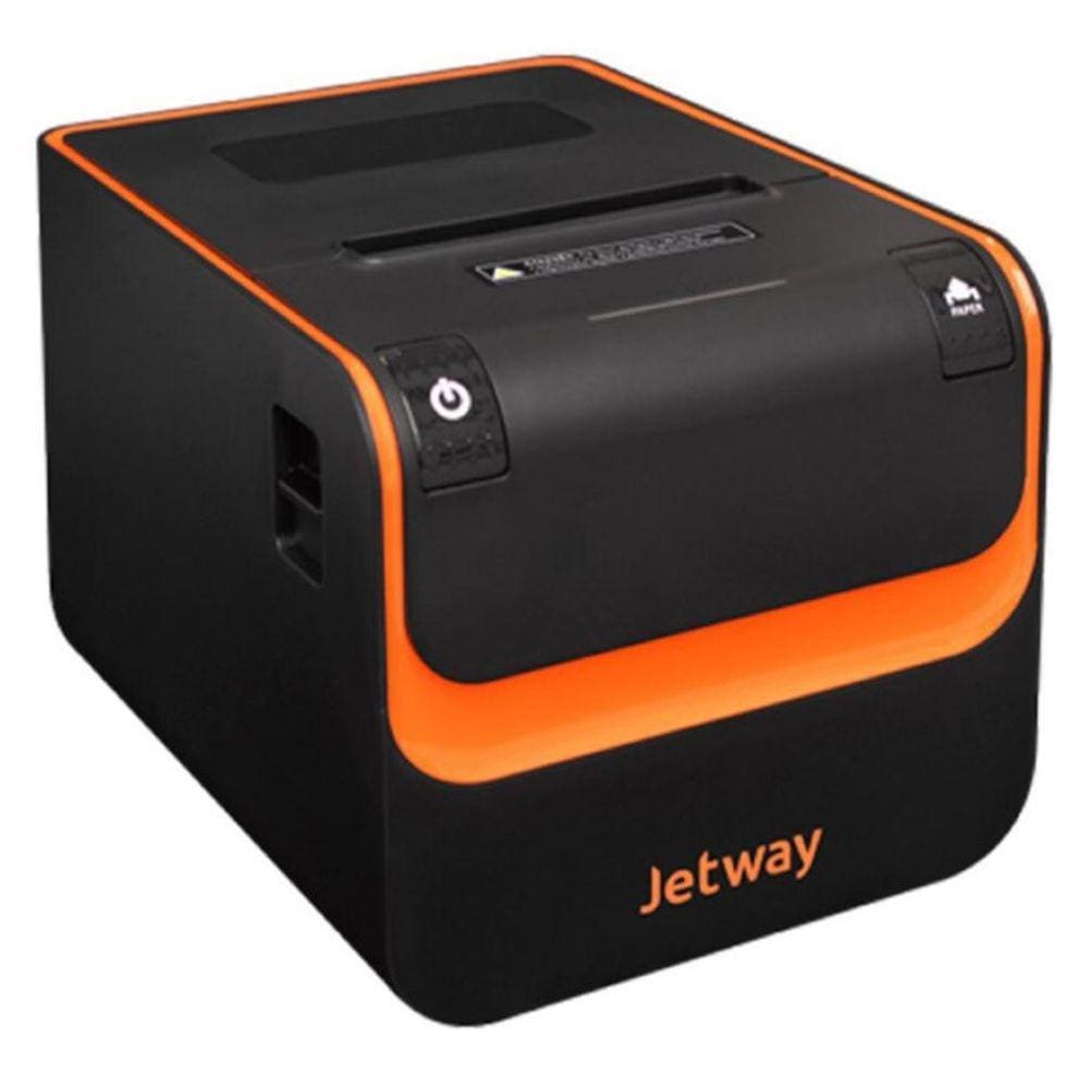 Impressora Térmica Jetway JP 800, Ethernet, Serial e USB, 250mm/s, Preto/Laranja