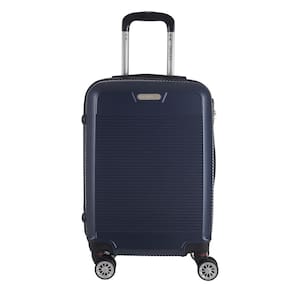 Mala de Bordo Abs para Viagem Denlex Ma1121 Cadeado Integrado Rodas Duplas Giro 360º Azul