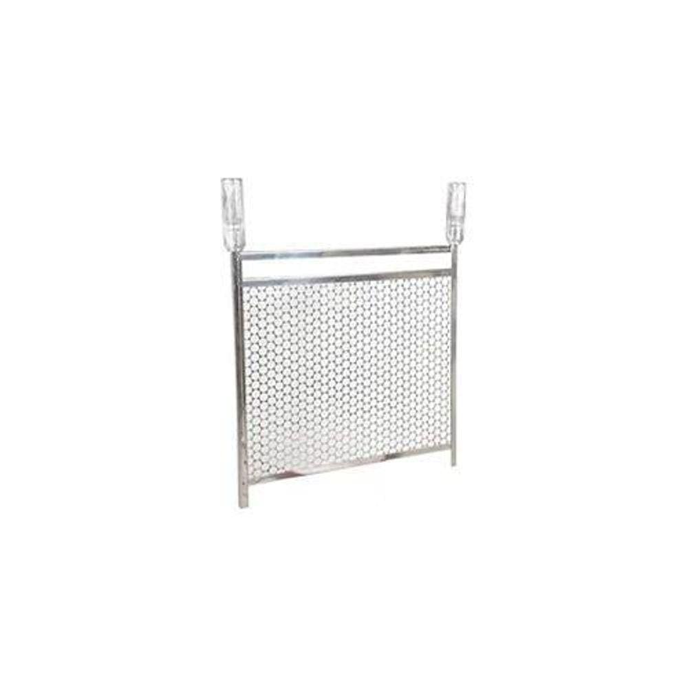 Grelha Inox Tela Moeda 2,5mm 48x60cm Cabo Alumínio