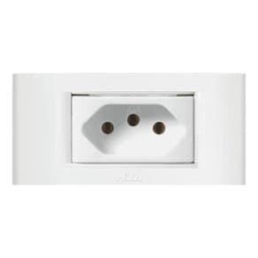 Conjunto Tomada Pezzi 1T 10A Branco - Fácil Instalação