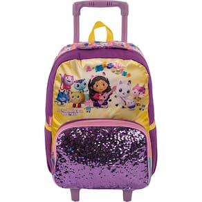 Mochila de Rodinhas Sestini M Plus Meow Colorido