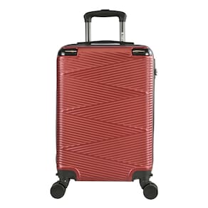 Mala de Bordo Abs para Viagem Yins 21193 Cadeado Integrado Rodas Duplas Giro 360 Vinho