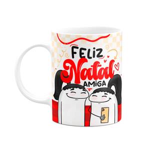 Caneca Flork Natal - Feliz Natal Amiga! Branca