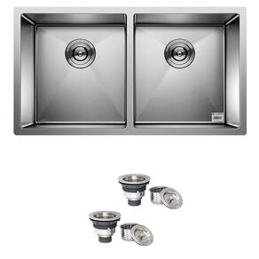 Cuba Dupla Quadrada Inox 304 Gourmet 8040 com Válvula - EC044