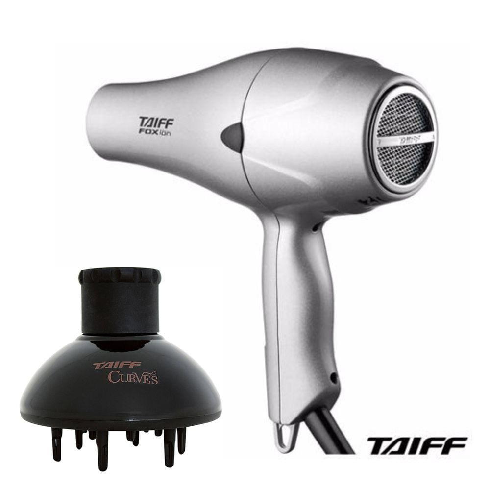 Kit Taiff - Secador Profissional Fox Ion Prata 2000W 220V + Difusor De Ar Curves