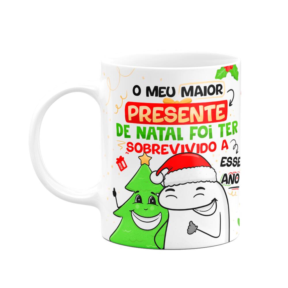 Caneca Flork Natal - Sobreviver foi meu maior presente