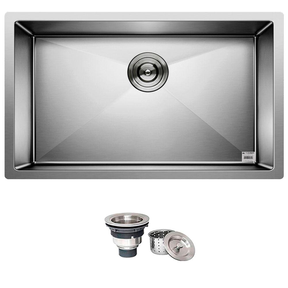 Cuba Quadrada Inox 304 Gourmet 7040 com Válvula - EC045
