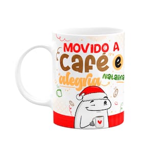 Caneca Flork Natal - Movido a café e alegria natalina