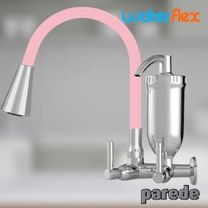 Torneira Flexível Abs Filtro Cozinha Cor De Rosa 1/4 De Volta C70