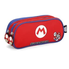 Estojo Duplo Super Mario Bros Nintendo - 24 cm | 8 cm | 11 cm | 90 g