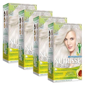 Kit 4 Tinturas Nutrisse Louro Platinado Perfeito 12.11